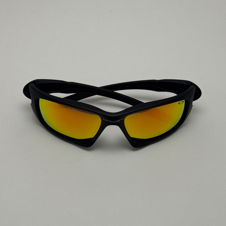 عینک آفتابی اسپرت اوکلی Oakley مدل SCLAPEL مشکی عدسی آتیشی کد 7032
