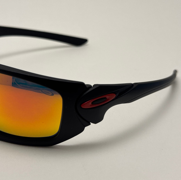 عینک آفتابی اسپرت اوکلی Oakley مدل SCLAPEL مشکی عدسی آتیشی کد 7032
