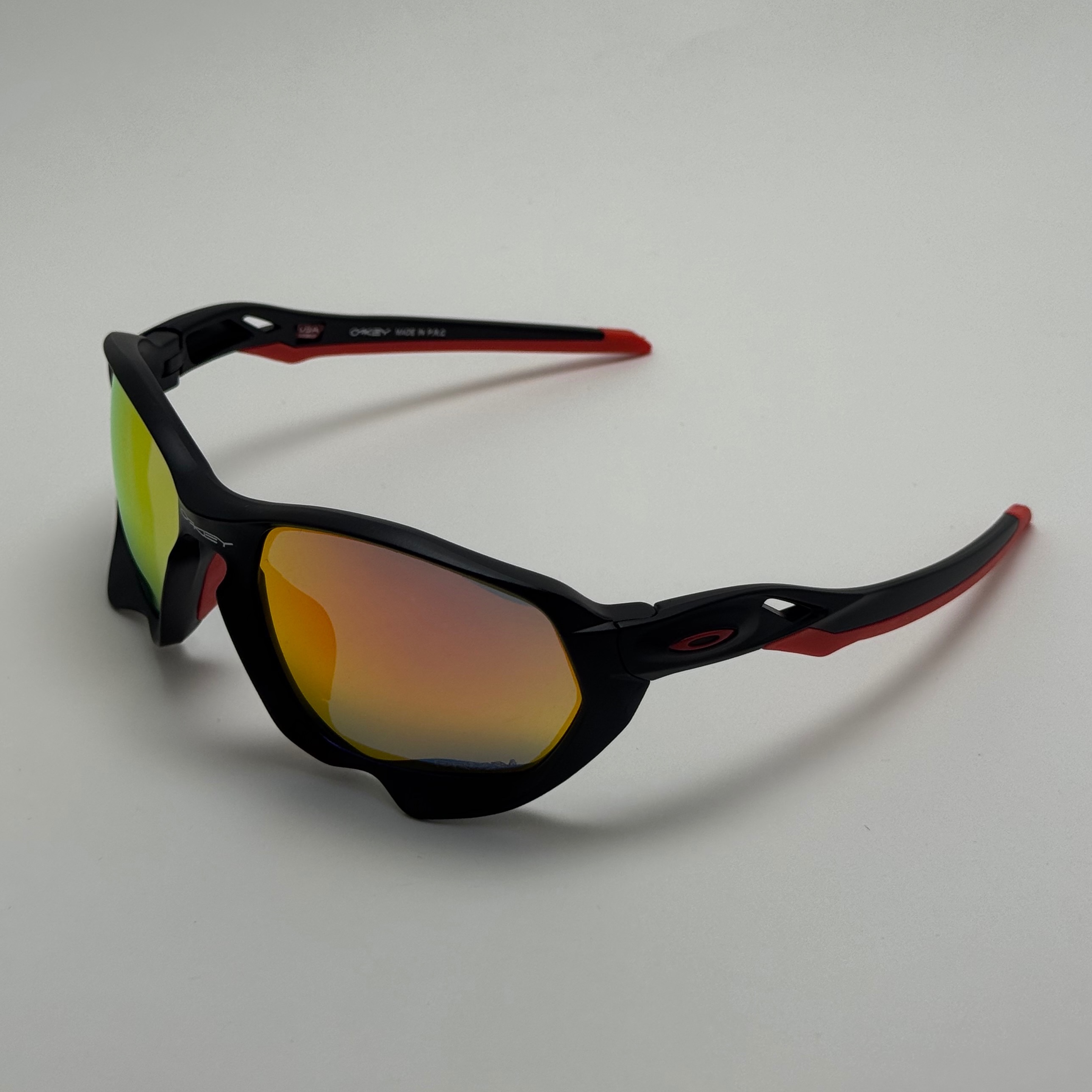 عینک آفتابی اسپرت اوکلی Oakley مدل 9019 آتیشی فریم مشکی