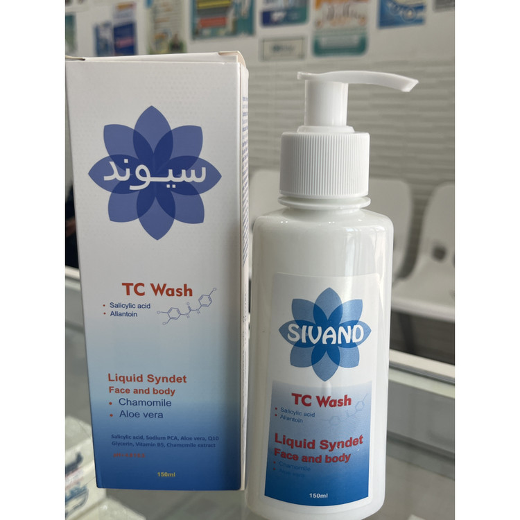 مایع شوینده صورت و بدن تی سی واش سیوند 150 میلی لیتر