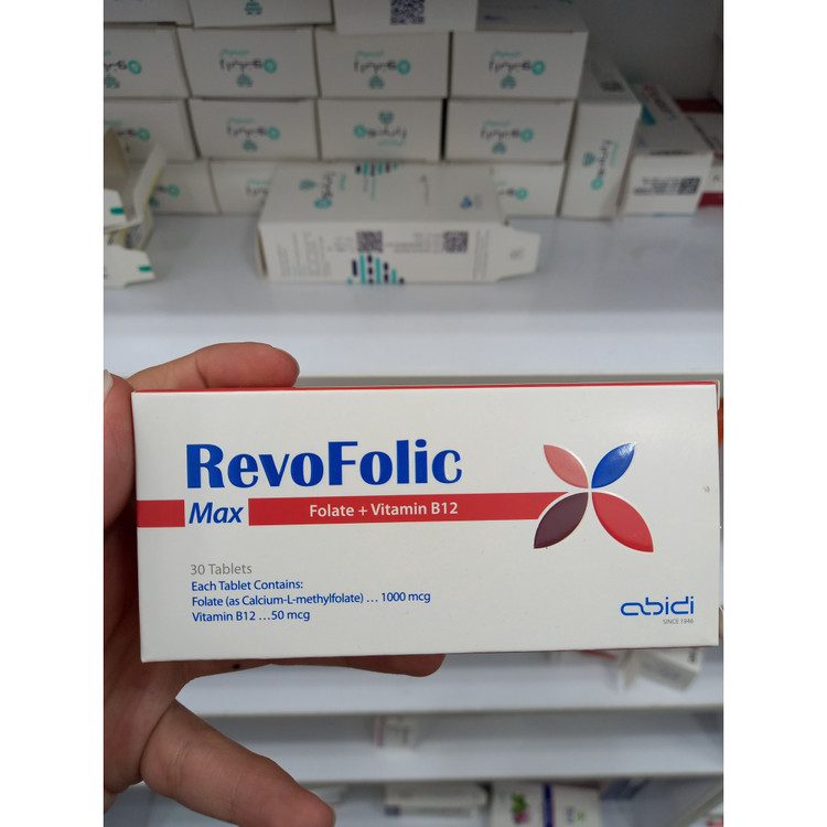 قرص رووفولیک مکس عبیدی حاوی فولات و ویتامین B12 بسته 30 عددی