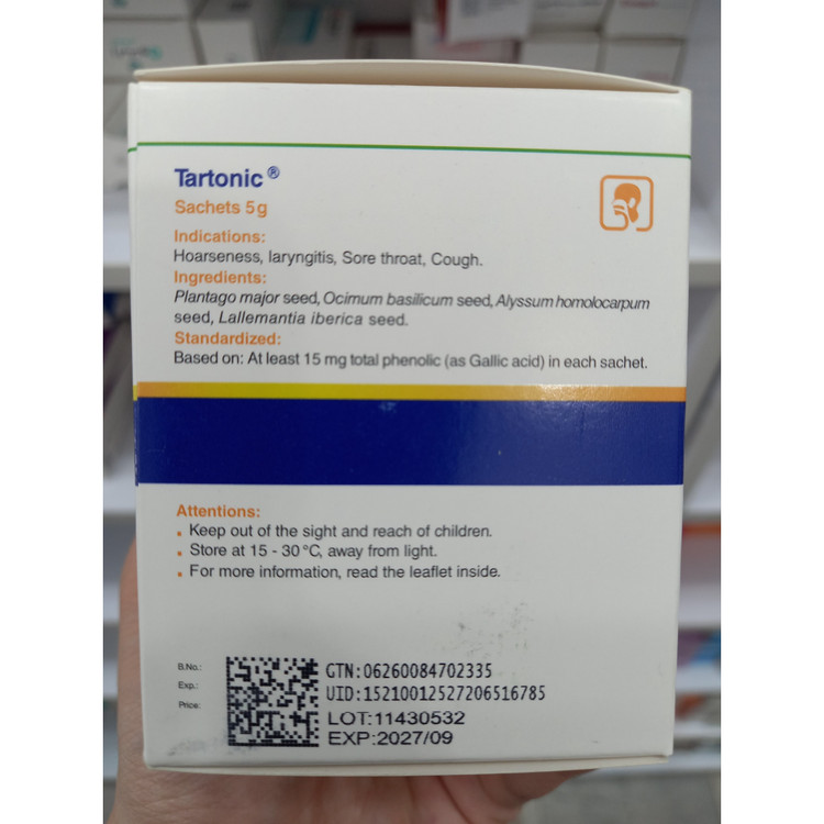 ساشه تارتونیک باریج اسانس 10 بسته 5 گرمی