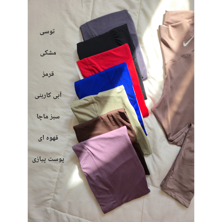 لگ ورزشی زنانه کمرپهن و جیب موبایلی فری سایز 42 الی 46 مدل نایکی