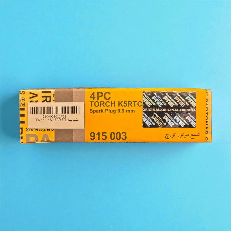 شمع خودرو تورچ مدل PNE کد K5RTC پایه کوتاه مناسب برای شاهین M15TC بسته ۴ عددی