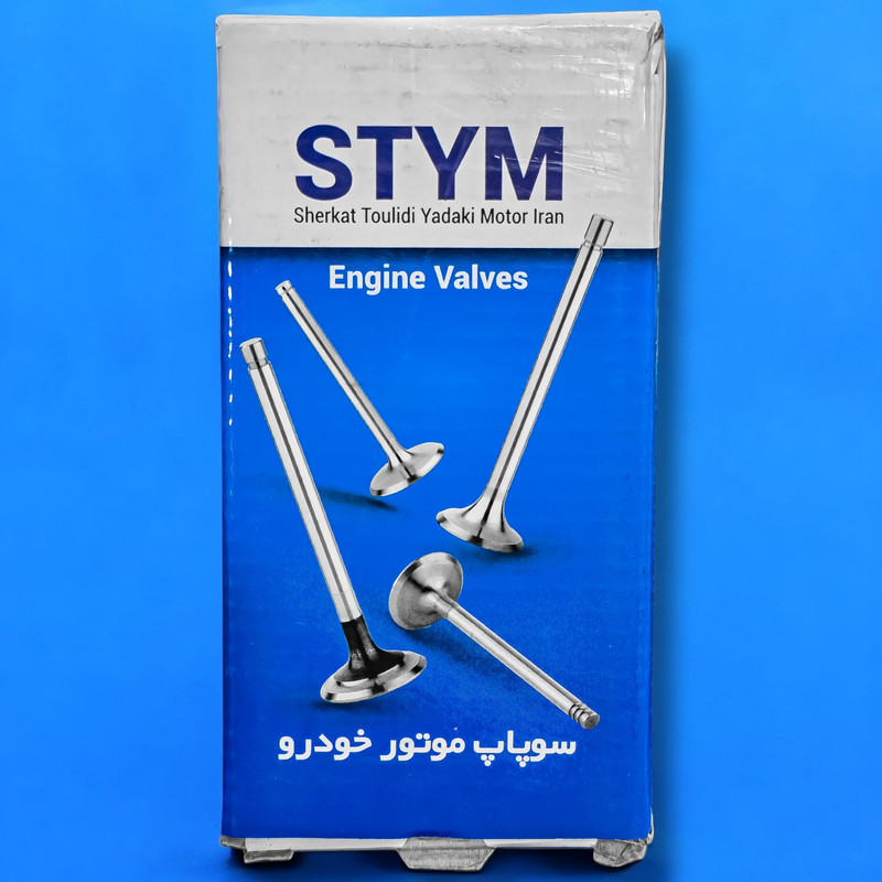 سوپاپ هوا و دود موتور خودرو اس تی وای ام مدل 2000cc.XU9 مناسب برای پژو 405 بسته 8 عددی