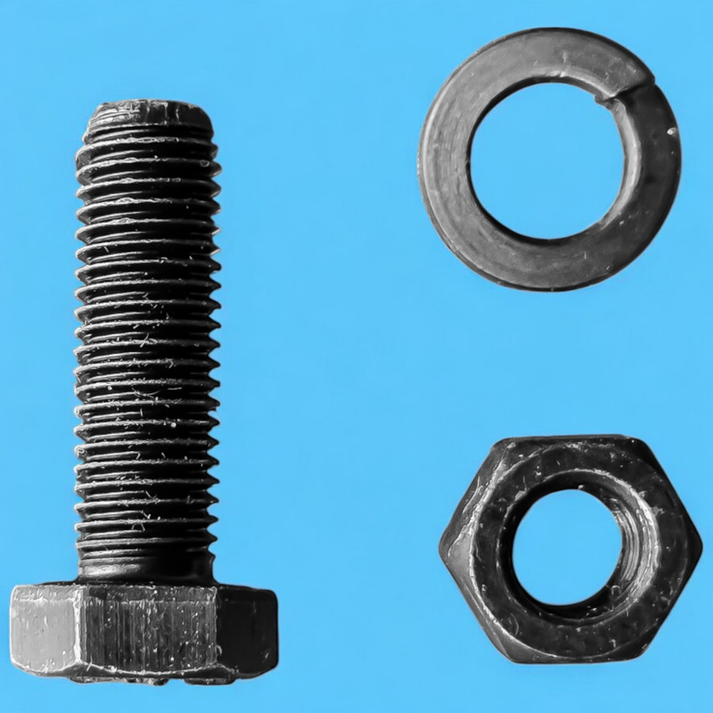 پیچ و مهره و واشر فنری گاردن خودرو بست یدک مدل 003090 مناسب برای پیکان و پژو آردی بسته ۴ عددی